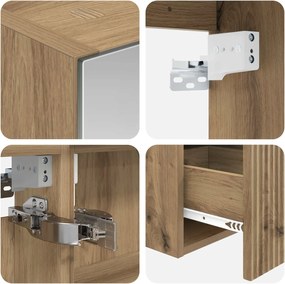 vidaXL Σετ Ντουλαπιών Μπάνιου 4 pcs Artisan Δρυς Επεξεργασμένο Ξύλο