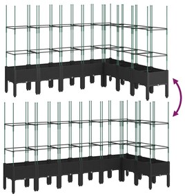 ΖΑΡΝΤΙΝΙΕΡΑ ΚΗΠΟΥ ΜΕ ΚΑΦΑΣΩΤΟ ΜΑΥΡΗ 200 X 160 X 142,5ΕΚ. ΑΠΟ PP 367973