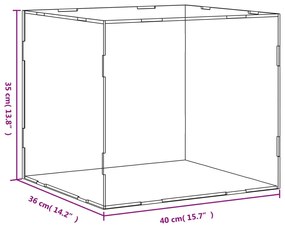 vidaXL Κουτί Βιτρίνας Διαφανές Ακρυλικό 40x36x35 εκ.