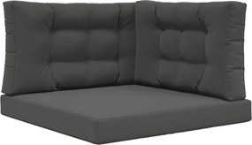 vidaXL Μαξιλάρι Καναπέ Εξωτερικού Χώρου 3 pcs Ανθρακί Πολυεστέρας
