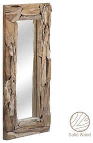 Καθρέπτης Areli pakoworld μασίφ ξύλο φυσικό 40x6x80εκ