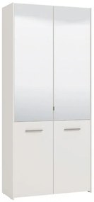 Παπουτσοθήκη Menorca 2K 2OG Λευκό 89,5x37,5x199 εκ.