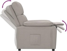 vidaXL Πολυθρόνα Ανακλινόμενη Taupe Υφασμάτινη
