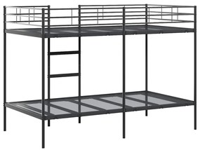 vidaXL Κουκέτα χωρίς στρώμα Μαύρο 100x200 cm Ατσάλι