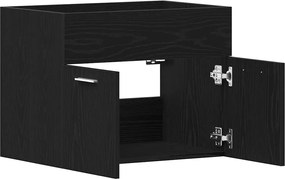 vidaXL Ντουλάπι Νιπτήρα Μπάνιου Μαύρο Δρυς 60x38,5x46 εκ. από Τεχνητό Ξύλο