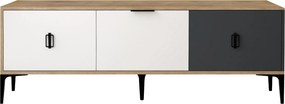 Έπιπλο Τηλεόρασης Δρυς / Λευκό / Ανθρακί GRICRO 180x35x18
