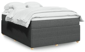 ΚΡΕΒΑΤΙ BOXSPRING ΜΕ ΣΤΡΩΜΑ ΣΚΟΥΡΟ ΓΚΡΙ 160X200 ΕΚ ΥΦΑΣΜΑΤΙΝΟ 3285582