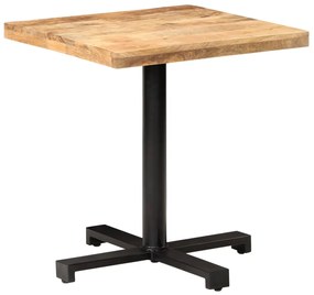 Τραπέζι Bistro Τετράγωνο 70x70x75 εκ. Ακατέργαστο Ξύλο Μάνγκο - Καφέ