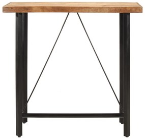 Τραπέζι Μπαρ 110x55x107 εκ. από Μασίφ Ξύλο Μάνγκο &amp; Σίδηρο - Καφέ
