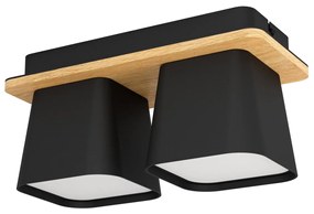 Φωτιστικό Οροφής Eglo 390007 RUSCIO Καφέ (Brown)|Μαύρο Ματ (Black Mat)