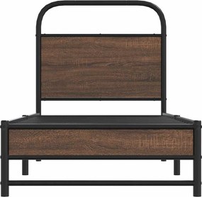 vidaXL Πλαίσιο Κρεβατιού Χωρ. Στρώμα Καφέ Δρυς 75x190εκ Επεξ. Ξύλο