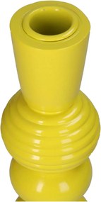 Κηροπήγιο ArteLibre Κίτρινο Polyresin 10x10x30cm