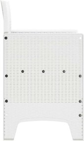 vidaXL Καρέκλα Κήπου 2 pcs Λευκό 53 x 49 x 85 εκ. Πολυπροπυλένιο