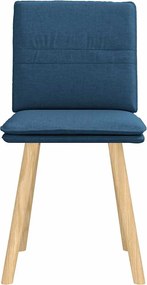 vidaXL Καρέκλες Τραπεζαρίας 2 τεμ. Μπλε Υφασμάτινες
