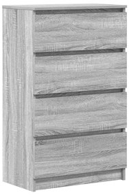 vidaXL Συρταριέρα Γκρι Sonoma 60x35x98,5 εκ. από Επεξεργασμένο Ξύλο