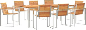 vidaXL Σέτ φαγητού για κήπο 9 pcs