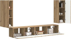 vidaXL Σετ επίπλου τηλεόρασης 4 τμχ. Artisan Oak Επεξεργασμένο Ξύλο