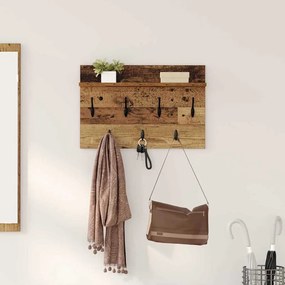 vidaXL Τοίχου Κρεμάστρα Παλαιό ξύλο 60 x 40 x 12 cm Επεξεργασμένο ξύλο