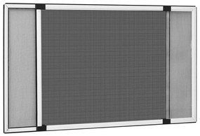 vidaXL Σήτα Παραθύρου Επεκτεινόμενη Λευκή (75-143)x50 εκ.