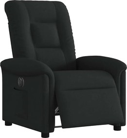 vidaXL Πολυθρόνα Ανακλινόμενη Ηλεκτρική Μαύρη Υφασμάτινη