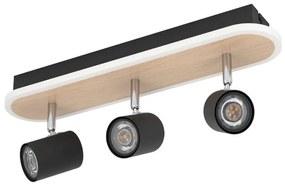 Φωτιστικό Οροφής - Σποτ Rimbocchi 901633 46x10x15cm Led Black-Natural Eglo