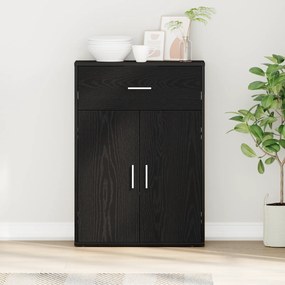 vidaXL Πλαϊνό γραφείο Μαύρη δρυς 79 x 38 x 80 εκ. Επεξεργασμένο ξύλο