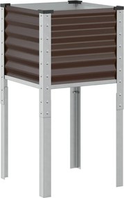vidaXL Γλάστρα Κήπου Καφέ 45x45x88 εκ. από Ατσάλι