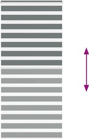 vidaXL Ζέβρα τυφλή Σκούρο Γκρι Πλάτος υφάσματος 95,9 εκ. Πολυεστέρας