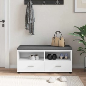 vidaXL Παγκάκι Χαλωρίου Λευκός 100 x 38 x 46 εκ