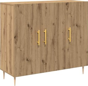 vidaXL Πλαϊνό γραφείο Artisan Oak 90 x 34 x 80 εκ. Επεξεργασμένο ξύλο