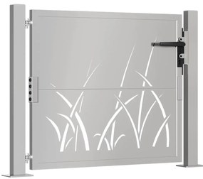 vidaXL Πύλη Κήπου με Σχέδιο Γρασίδι 105 x 80 εκ. από Ατσάλι Corten