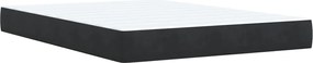 vidaXL Κρεβάτι Boxspring με Στρώμα Μαύρο 140x200 εκ. Βελούδινο