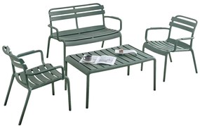 Σετ κήπου KORVER C21096.05 4 τμχ. Πολυπροπυλένιο Dark Olive Green 115x45x76 εκ.