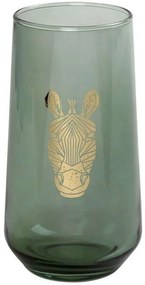 Ποτήρι Νερού Jungle Zebra RAB612K6 7,8x14,8cm 470ml Green-Gold Espiel Glass