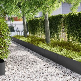 vidaXL Περιγράμματα γκαζόν 50 pcs Μαύρο 100 x 0.5 x 30 εκ Ατσάλι
