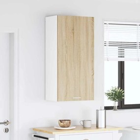 vidaXL Κρεμαστό ντουλάπι Σομόνα Δρυς και Λευκό 50 x 31 x 100 εκ.