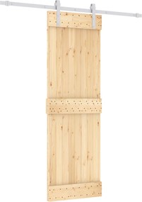 vidaXL Συρόμενη Πόρτα Φυσικό και Λευκό 70 x 210 cm