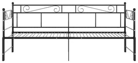 ΠΛΑΙΣΙΟ ΓΙΑ ΚΑΝΑΠΕ - ΚΡΕΒΑΤΙ ΜΑΥΡΟ 90 X 200 ΕΚ. ΜΕΤΑΛΛΙΚΟ 324770