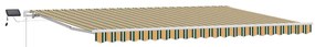 vidaXL Ανασυρόμενη Τέντα with Πράσινο και κίτρινο 500 x 300 εκ