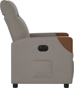 vidaXL Πολυθρόνα Ανακλινόμενη Ηλεκτρική Taupe Υφασμάτινη