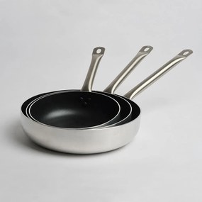 Τηγάνι Αντικολλητικό Inox Croscat Φ28x7,5cm - 3mm 10898 - Comas