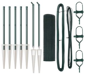 vidaXL Στύλος Περιφράξεων Πράσινο 10 x 0,5 μ (ρολό 12 x 12 mm) Ατσάλι