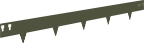 vidaXL Περίγραμμα γκαζόν 10 τμχ. 100 x 12 cm Steel Λαδί