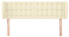 vidaXL Κεφαλάρι με Πτερύγια Κρεμ 147x23x78/88 εκ. Συνθετικό Δέρμα