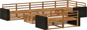 vidaXL Σειρά Καναπέ Εξωτερικού 9 pcs