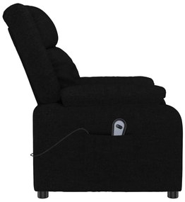 vidaXL Πολυθρόνα Ανακλινόμενη Ηλεκτρική Μαύρη Υφασμάτινη