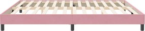 vidaXL Κρεβάτι Boxspring χωρίς Στρώμα Ροζ 200x210 εκ. Βελούδινο