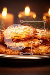 Σετ των 2 Intra Συλλεκτικό Ξύλινο Παζλ Plywood 4mm - Στοίβα από τηγανίτες με το φως των κεριών Σε Ξύλινο Κουτί - Διαστάσεις: 10x10 cm – 25 κομμάτια