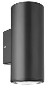 Απλίκα Τοίχου Στρογγυλή 2xGU10 9W IP65 Πλαστικό Φ9 Up&Down ΦOS_ME-21-0213-19-Ανθρακί 21-0213-19