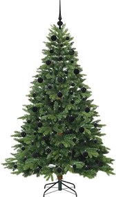 vidaXL Τεχνητό Χριστουγεννιάτικο Δέντρο Πράσινο 210 cm ΠΕ και PVC